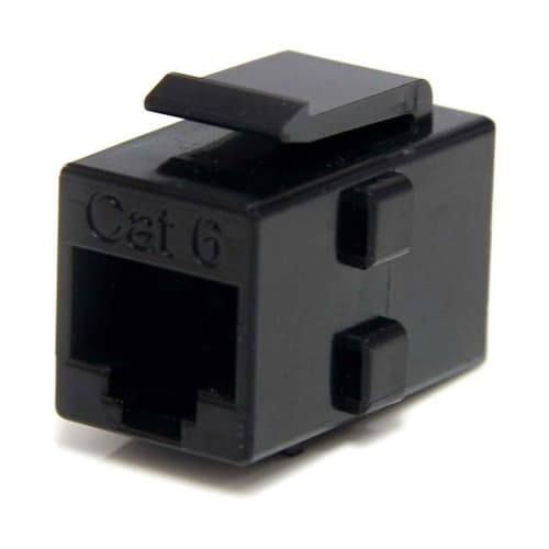 StarTech.com Cat 6 RJ45 Keystone Jack Network Coupler - F/F (C6KEYCOUPLER) - Network coupler - RJ-45 (F) to RJ-45 (F) - CAT 6 - black — view 1