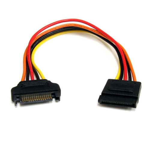 StarTech.com 8in 15 pin SATA Power Extension Cable - 8 SATA power Extension Cable - 8 SATA power Extension cord - Power extension cable - SATA power (M) to SATA power (F) - 20.3 cm - for P/N: PYO2SATA, PYO4SATA, SATAPOWADAP — view 1