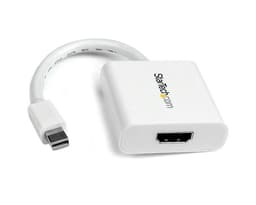 StarTech.com Mini DisplayPort� to HDMI� Video Adapter Converter 1920x1200 - White Mini DP to HDMI Adapter M/F (MDP2HDW) - Adapter - Mini DisplayPort male to HDMI female - 17 cm - white