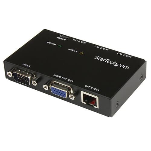StarTech.com VGA Over CAT5 Video Extender - VGA Extender - 450ft (150m) - 4-Port (ST1214T) - Video extender - over CAT 5 - 4 ports - up to 150 m - for P/N: ST121EXT, ST121R, SVA12M2NEUA, SVA12M5NA