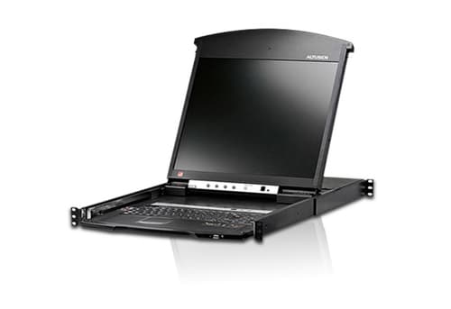 ATEN KL1516AiM - KVM console with KVM switch - 16 ports - PS/2, USB - 17" - rack-mountable - 1280 x 1024 @ 75 Hz - VGA - 1U