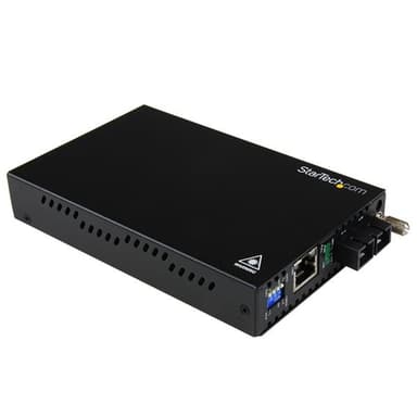 StarTech.com Multimode (MM) SC Fiber Media Converter for 1Gbe Network - 550m Range - Gigabit Ethernet -Remote Monitoring - 850nm (ET91000SC2) - Fibre media converter - 1GbE - 1000Base-LX, 1000Base-SX, 1000Base-T - RJ-45 / SC multi-mode - up to 550 m - 850 nm - for P/N: ETCHS2U, SVA12M2NEUA, SVA12M5NA