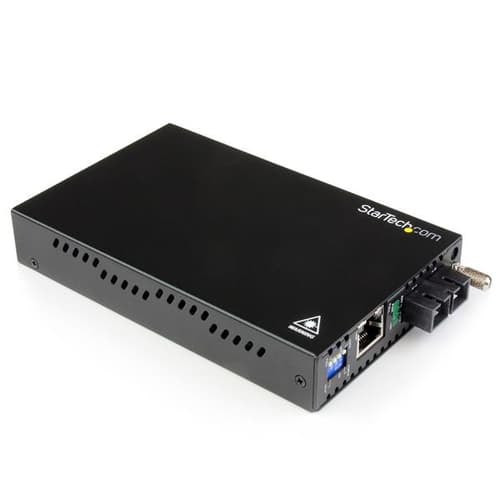 StarTech.com Gigabit Ethernet Single Mode Fiber Media Converter SC 40 km - 1000 Mbps (ET91000SM402) - Fibre media converter - 1GbE - 1000Base-LX, 1000Base-SX, 1000Base-T - RJ-45 / SC single-mode - up to 40 km - 1310 nm - for P/N: ETCHS2U, SVA12M2NEUA, SVA12M5NA