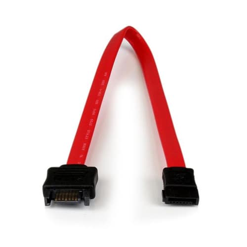StarTech.com 0.3m SATA Extension Cable - 30cm 7 pin SATA Extension - 7 pin SATA Extension Cable - 7 pin SATA Extension cord - SATA extension cable - Serial ATA 150/300/600 - SATA (P) to SATA (R) - 30 cm - red - for P/N: SATA18RA1