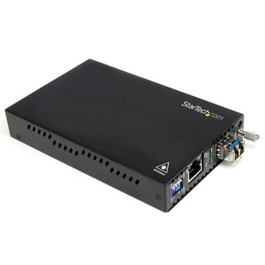 StarTech.com Multimode (MM) LC Fiber Media Converter for 1Gbe Network - 550m Range - Gigabit Ethernet - 850nm - with SFP Transceiver (ET91000LC2) - Fibre media converter - 1GbE - 1000Base-LX, 1000Base-SX, 1000Base-T - RJ-45 / LC multi-mode - up to 550 m - 850 nm - for P/N: ETCHS2U, SVA12M2NEUA, SVA12M5NA