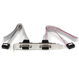 StarTech.com 2 Port 16in DB9 Serial Port BRacket to 10 Pin Header - DB9 bRacket - DB9 Header - Serial Port bRacket (PLATE9M2P16) - Serial panel - DB-9 (M) to 10 PIN IDC (F) - 40.64 cm - grey