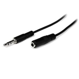 StarTech.com 1m Slim 3.5mm Stereo Extension Audio Cable - M/F - Mini stereo Extension - 3.5mm Extension - heaDPhone Ext cord (MU1MMFS) - Audio extension cable - mini-phone stereo 3.5 mm male to mini-phone stereo 3.5 mm female - 1 m - black - for P/N: MU15MMS, MU6MMS, SV211DPUA, SV211DPUA4K, SV211HDUA4K