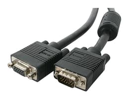 StarTech.com Coax High Resolution Monitor VGA Video Extension Cable - VGA extension cable - HD-15 (VGA) (M) to HD-15 (VGA) (F) - 10 m - molded - black