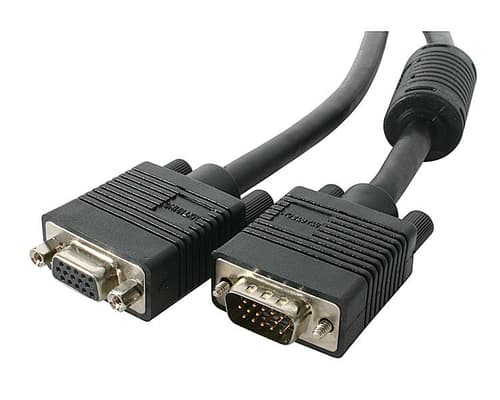 StarTech.com Coax High Resolution Monitor VGA Video Extension Cable - VGA extension cable - HD-15 (VGA) (M) to HD-15 (VGA) (F) - 10 m - molded - black