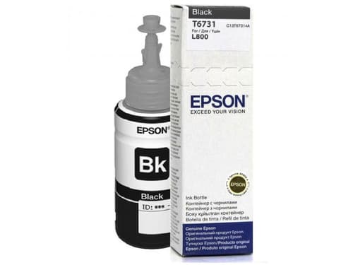 Epson Ink Cartridges, T6731, 6 colour ink bottles, Singlepack, 1 x 70.0 ml Black — view 1