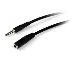 StarTech.com 1m 3.5mm 4 Position TRRS Headset Extension Cable - M/F - audio Extension Cable for iPhone (MUHSMF1M) - Headset extension cable - 4-pole mini jack male to 4-pole mini jack female - 1 m - black - for P/N: MUYHSFMM, MUYHSMFF, MUYHSMFFADW, SV211DPUA, SV211DPUA4K, SV211HDUA4K