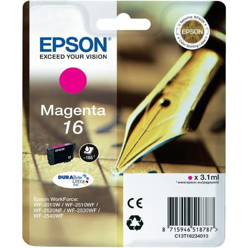 Print cartridge - 1 x Magenta - 165 pages - blister with RF/acoustic alarm - for WorkForce WF-2010W, WF-2510WF, WF-2520NF, WF-2530WF, WF-2540WF