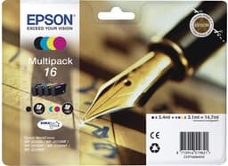 Epson 16 Multipack - 4-pack - black, yellow, cyan, magenta - original - ink cartridge - for WorkForce WF-2010, 2510, 2520, 2530, 2540, 2630, 2650, 2660, 2750, 2760