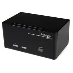 StarTech.com 2 Port Triple Monitor DVI USB KVM Switch with Audio & USB 2.0 Hub - Multi Monitor KVM - Dual Port KVM Switch (SV231TDVIUA) - KVM / audio / USB switch - 2 x KVM / audio / USB - 1 local user - desktop - for P/N: SVA12M2NEUA, SVA12M5NA