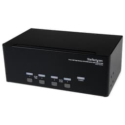StarTech.com 4 Port Triple Monitor DVI USB KVM Switch with Audio & USB 2.0 Hub - Multi Monitor KVM - USB DVI KVM Switch (SV431TDVIUA) - KVM / audio / USB switch - 4 x KVM / audio / USB - 1 local user - desktop - for P/N: SV431RACK, SVA12M2NEUA, SVA12M5NA