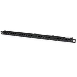 StarTech.com 24 Port 0.5U Cat5e Patch Panel - RJ45 Ethernet Rack Mount Cat 5e 110 Patch Panel - Rackmount Network Patch Panel (PANELHU24) - Patch panel - CAT 5e - 24 ports - for P/N: RACK-18U-20-WALL-OA, RACK-21U-20-WALL-OA, RACK-24U-20-WALL-OA, RK3236BKF, WALLMOUNT4