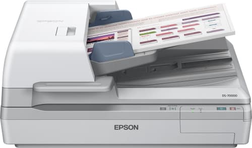DS70000, Scanners, A3, 600 DPI (Horizontal x Vertical), Input: 48 Bits Color / 16 Bits Monochrome, Output: 24 Bits Color / 8 Bits Monochrome, 200 Pages, Yes, Zonal OCR A &#x0026, B support, Barcode Recognition, Automatic Folder Creation, Book spine correction, Descreening, Unsharp Mask (USM), Advanced cropping feature for Auto size, Edge enhancement, Text enhancement, Auto-rotation, Dual Image Output (Windows only), RGB colour enhance, Automatic multi-document recognition, Automatic de-skew, Aut