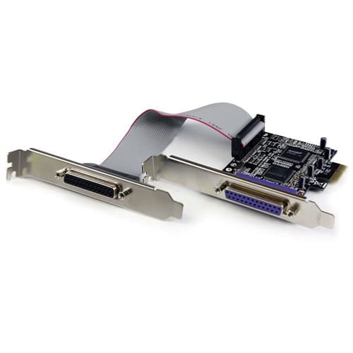 StarTech.com 2 Port PCI Express / PCI-e Parallel Adapter Card - IEEE 1284 with LP Bracket - 2x DB25 (F) PCIE Parallel Port Card (PEX2PECP2) - Parallel adapter - PCIe - IEEE 1284 x 2