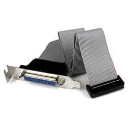 StarTech.com Low Profile 16in Parallel Port Header Cable Adapter w/ Bracket - DB25 to IDC26 Parallel Port Bracket DB-25 (F) to IDC 26 (F) (PLATE25F16LP) - Parallel panel - DB-25 (F) to 26 PIN IDC (F) - 40.64 cm - grey