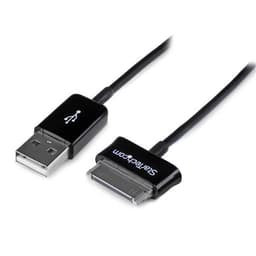 StarTech.com 3m Dock Connector to USB Cable for Samsung Galaxy Tab - Charging / data cable - Samsung 30-pin Dock Connector male to USB male - 3 m - shielded - black - for Samsung Galaxy Tab, Tab WiFi