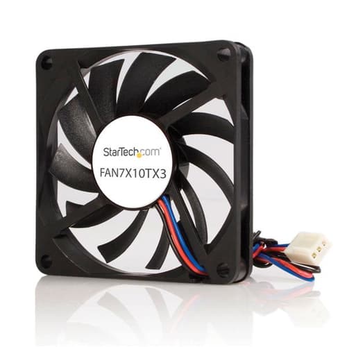 StarTech.com Replacement 70mm TX3 Dual Ball Bearing CPU Cooler Fan - 3 pin case Fan - TX3 Fan - 70mm Fan (FAN7X10TX3) - Case fan - 70 mm - black