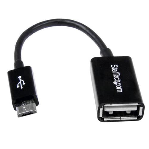 StarTech.com 5in Micro USB to USB OTG Host Adapter - Micro USB Male to USB A Female On-The-GO Host Cable Adapter (UUSBOTG) - USB adapter - USB (F) to Micro-USB Type B (M) - USB 2.0 OTG - 12.7 cm - black - for P/N: ST4300U3C1, ST4300U3C1B