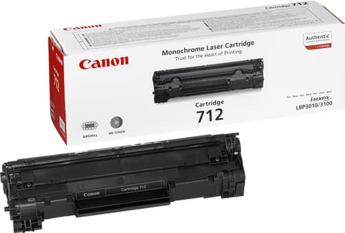 Canon 712 - 1870B002 - 1 x Black - Toner Cartridge - For iSENSYS LBP3010,LBP3100