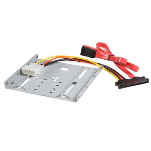 StarTech.com SSD Mounting Bracket - Solid Metal - 2.5in to 3.5 Hard Drive Adapter - SSD Bracket - SSD Upgrade Kit (BRACKET25SAT) - Storage bay adapter - for P/N: 25S22M2NGFFR, S322M225R, SAT2M2NGFF25, SAT32M225, SAT32MSAT257, ST521PMINT — image 1