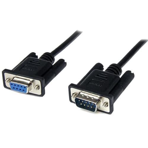 StarTech.com 1m Black DB9 RS232 Serial Null Modem Cable F/M - DB9 Male to Female - 9 pin Null Modem Cable - 1x DB9 (M), 1x DB9 (F), Black - Null modem cable - DB-9 (F) to DB-9 (M) - 1 m - black - for P/N: 1P3FPC-USB-SERIAL, ICUSB2321F, ICUSB2324, ICUSB2324I, ICUSB232PRO, ICUSB232V2