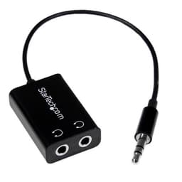 BLACK SLIM MINI JACK HEADPHONE SPLIT