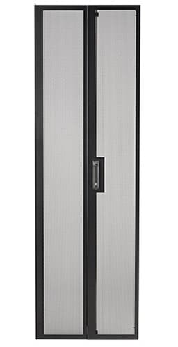 APC NetShelter SV Perforated Split Rear Doors - Rack door - rear - black - 42U - for P/N: NBPD0160A, NBWL0355A, SMX3000HV-BR, SRT1000RMXLI, SRT1000RMXLI-NC, SRT1500RMXLA-NC