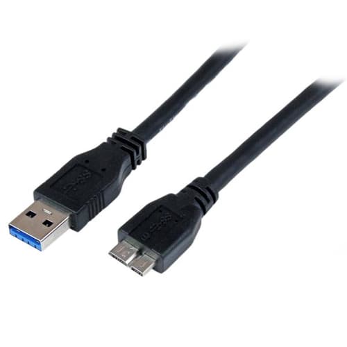StarTech.com 1m 3 ft Certified SuperSpeed USB 3.0 A to Micro B Cable Cord - USB 3 Micro B Cable - 1x USB A (M), 1x USB Micro B (M) - Black (USB3CAUB1M) - USB cable - Micro-USB Type B (M) to USB Type A (M) - USB 3.0 - 1 m - black - for P/N: DKT30CVAGPD, HB30A4AIB, HB30AM4AB, HB31C2A2CME, HB31C3A1CME, ST7C51224, ST7C51224EU