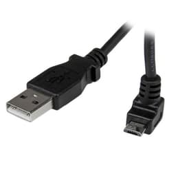 StarTech.com 1m Micro USB Cable Cord - A to Up Angle Micro B - Up Angled Micro USB Cable - 1x USB A (M), 1x USB Micro B (M) - Black (USBAUB1MU) - USB cable - Micro-USB Type B (M) to USB (M) - USB 2.0 - 1 m - 90� connector, molded - black
