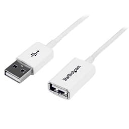 StarTech.com 3m White USB 2.0 Extension Cable Cord - A to A - USB Male to Female Cable - 1x USB A (M), 1x USB A (F) - White, 3 meter (USBEXTPAA3MW) - USB extension cable - USB (F) to USB (M) - USB 2.0 - 3 m - molded - white - for P/N: MSDREADU2OTG, USBEXTPAA1MW, USBEXTPAA2MW, USBPAUB1MW, USBPAUB2MW, USBPAUB50CMW
