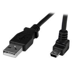 StarTech.com 1m Mini USB Cable Cord - A to Up Angle Mini B - Up Angled Mini USB Cable - 1x USB A (M), 1x USB Mini B (M) - Black (USBAMB1MU) - USB cable - USB (M) to mini-USB Type B (M) - 1 m - 90� connector - black