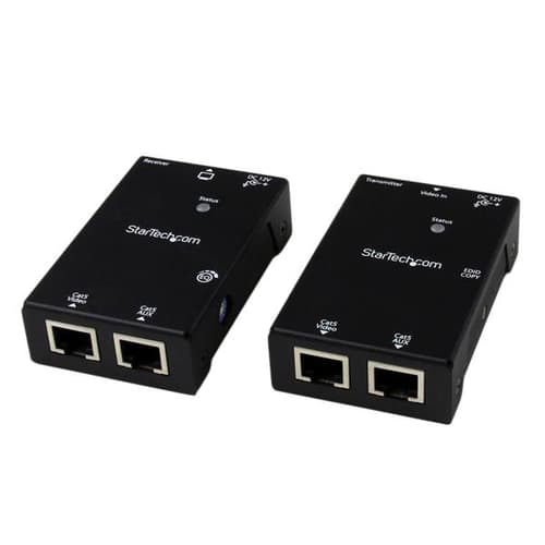 StarTech.com HDMI Over CAT5e / CAT6 Extender with Power Over Cable - 165 ft (50m) HDMI Video/Audio Over Dual Ethernet Cable Extender (ST121SHD50) - Video/audio extender - over CAT 5e/6 - up to 50 m - for P/N: ST128HDMI2, SVA12M2NEUA, SVA12M5NA, VIDWALLMNT