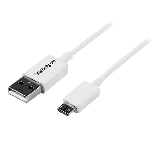 StarTech.com 3.3 ft. (1 m) USB to Micro USB Cable - USB 2.0 A to Micro B - White - Micro USB Cable (USBPAUB1MW) - USB cable - Micro-USB Type B (M) to USB (M) - USB 2.0 - 1 m - molded - white - for P/N: USBEXTPAA1MW, USBEXTPAA2MW, USBEXTPAA3MW, USBPAUB2MW, USBPAUB50CMW