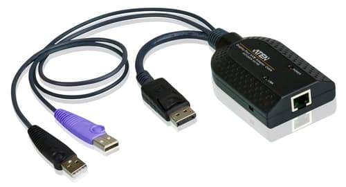 ATEN KA7169 DisplayPort USB Virtual Media KVM Adapter Cable with Smart Card Reader (CPU Module) - KVM / audio / USB extender - for ATEN CN9850, KVM over IP KN1132VB
