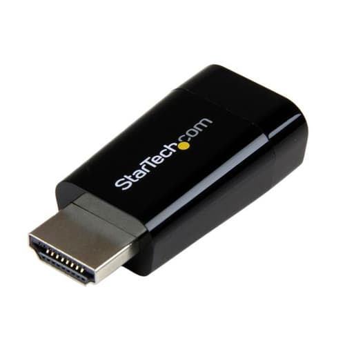 StarTech.com Compact HDMI to VGA Adapter Converter - Ideal for Chromebooks Ultrabooks & Laptops - 1920x1200/1080p - Adapter - HDMI male to HD-15 (VGA) female - 4.5 cm - black - active - for P/N: DKT30CSDHPD3, SV211HDUC, SV221HUC4K