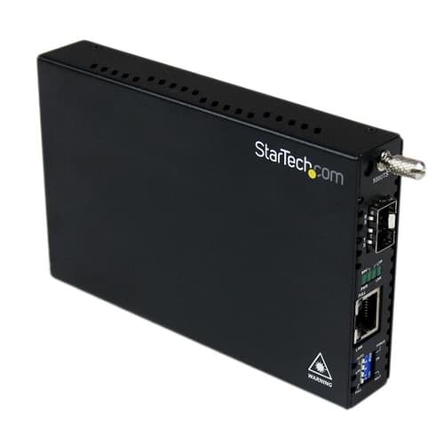 StarTech.com Gigabit Ethernet Fiber Media Converter with Open SFP Slot - Fiber to Ethernet Converter - Gigabit Ethernet Media Converter (ET91000SFP2) - Fibre media converter - 1GbE - 1000Base-SX, 100Base-LX, 1000Base-T - RJ-45 / SFP (mini-GBIC) - for P/N: GLCSXMMRGDST, J4858C10PKST, J4858CST, SVA12M2NEUA, SVA12M5NA