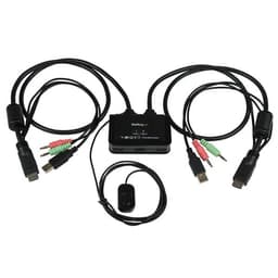 StarTech.com 2 Port USB HDMI Cable KVM Switch with Audio and Remote Switch - USB Powered KVM with HDMI - Dual Port HDMI KVM Switch (SV211HDUA) - KVM / audio switch - 2 x KVM / audio - 1 local user - desktop