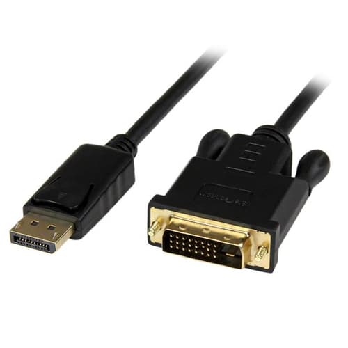 StarTech.com 6 ft DisplayPort to DVI Active Adapter Converter Cable - 6ft (1.8m) Active DP to DVI M/M Cable for PC - 1920x1200 - Black (DP2DVIMM6BS) - Display cable - DisplayPort (M) to DVI-D (M) - 1.8 m - active - black - for P/N: TB3CDK2DP, TB3CDK2DPUE, TB3CDOCKDP, TB3DK2DHV, TB3DK2DHVUE, TB3DKDPMAW, TB3DKDPMAWUE