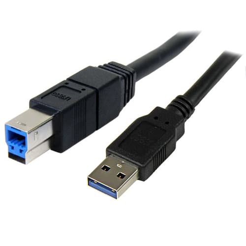 StarTech.com 3m Black SuperSpeed USB 3.0 Cable A to B M/M - USB cable - USB Type B (M) to USB Type A (M) - USB 3.0 - 3 m - molded - black — view 1