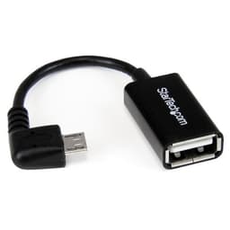 StarTech.com 5in Right Angle Micro USB to USB OTG Host Adapter M/F - Angled Micro USB Male to USB A Female On-The-Go Host Cable Adapter (UUSBOTGRA) - USB adapter - USB (F) to Micro-USB Type B (M) - USB 2.0 OTG - 12.7 cm - right-angled connector - black