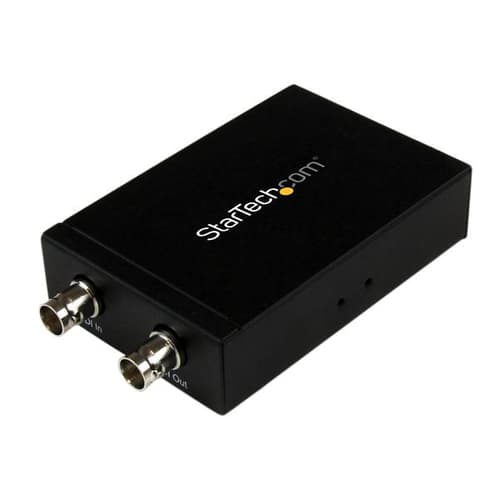 StarTech.com SDI to HDMI Converter - 3G SDI to HDMI Adapter with SDI Loop Through Output - SDI to HDMI Audio/Video Adapter - 755ft (230m) (SDI2HD) - Video converter - 3G-SDI - HDMI, 3G-SDI - black — image 1