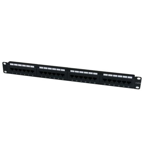 StarTech.com 24 Port 1U Rackmount Cat 6 110 Patch Panel - 24 port Network Patch Panel - RJ45 Ethernet 110 type Rack Mount Patch Panel 1U (C6PANEL24) - Patch panel - CAT 6 - black - 1U - 24 ports - for P/N: RACK-18U-20-WALL-OA, RACK-21U-20-WALL-OA, RACK-24U-20-WALL-OA, RK12OD2, RK3236BKF