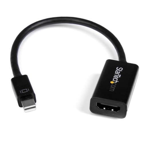 StarTech.com Mini DisplayPort to HDMI Audio / Video Converter - mDP 1.2 to HDMI Active Adapter for Ultrabook / Laptop - 4K @ 30Hz - Black (MDP2HD4KS) - Video converter - DisplayPort - HDMI - black