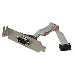 StarTech.com 9 Pin Serial Male to 10 Pin Motherboard Header LP Slot Plate - Serial panel - DB-9 (M) to 10 pin IDC (F) - 9.1 in - gray - PLATE9MLP - Serial panel - DB-9 (M) to 10 PIN IDC (F) - 23 cm - grey