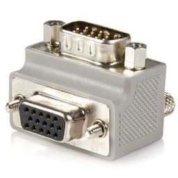 StarTech.com Right Angle VGA Adapter - Right Angle VGA to VGA - Male/Female - Type 2 - Male VGA to Female VGA (GC1515MFRA2) - VGA adapter - HD-15 (VGA) (M) to HD-15 (VGA) (F) - 90� connector - grey - for P/N: DP2VGAMM6B, HD2VGAMM6, MXTHQMM10MA, MXTHQMM15A, MXTHQMM15MA, MXTHQMM2MA, MXTHQMM5MA