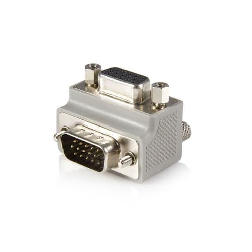 StarTech.com Right Angle VGA Adapter - Right Angle VGA to VGA - Male/Female - Type 1 - VGA Adapter Cable (GC1515MFRA1) - VGA adapter - HD-15 (VGA) (M) to HD-15 (VGA) (F) - grey - for P/N: MXTHQMM2MA, MXTHQMM5MA, MXTMMHQ2M, MXTMMHQ30M, MXTMMHQ3M, MXTMMHQ5M, MXTMMHQ7M